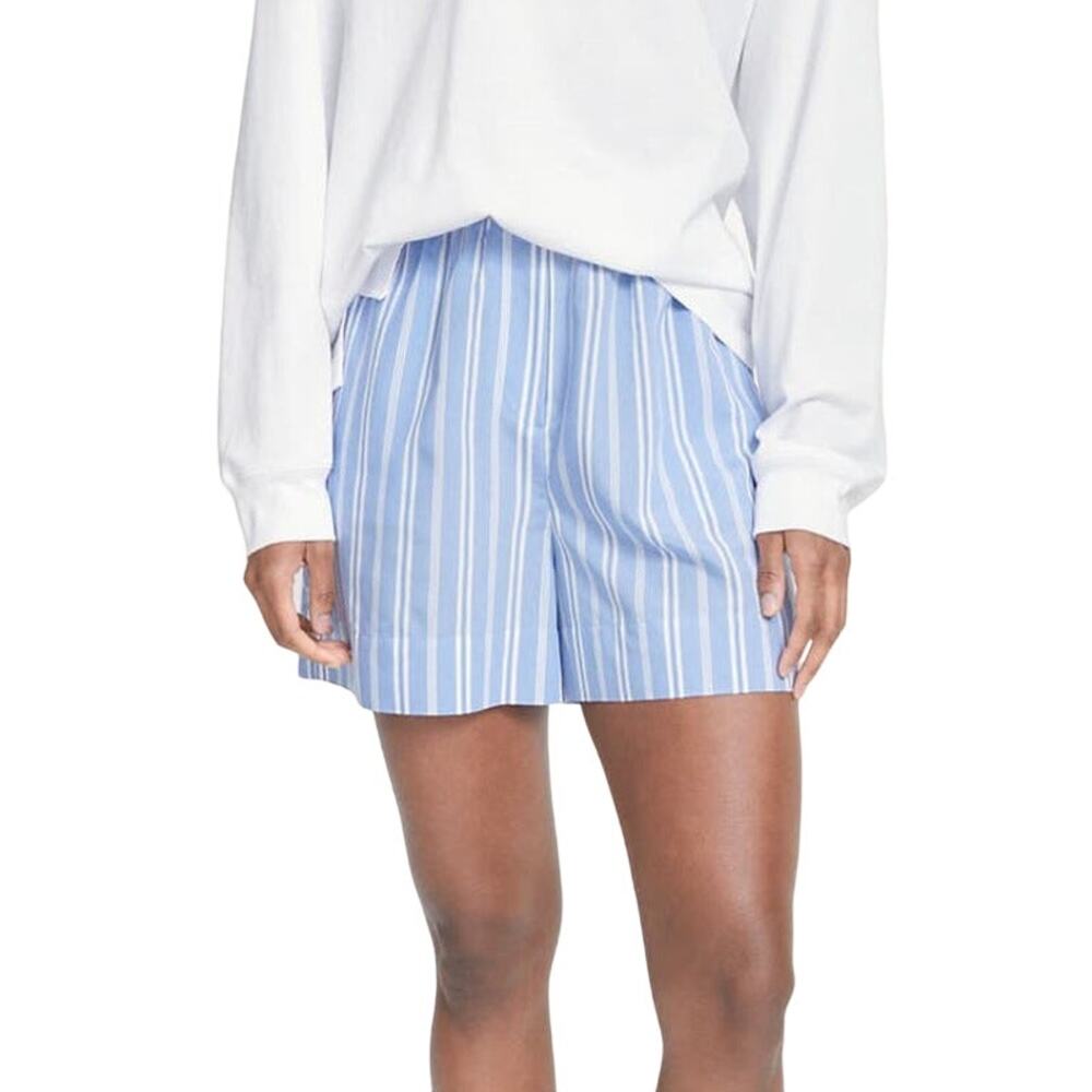 Samsoe Samsoe NWT Laury Stripe Pull on Shorts Blue Striped Women's Size XXS